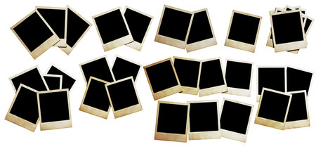 set of old photos の写真素材