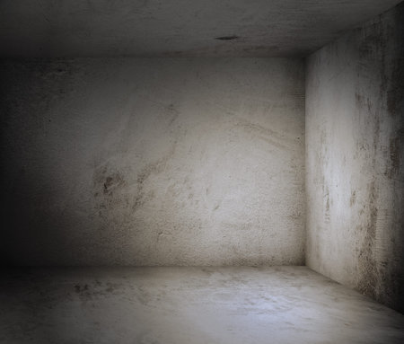 corner of old dirty room, grunge walls