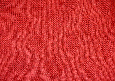 red wool handmade backgroundの写真素材