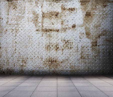 grunge metallic room の写真素材