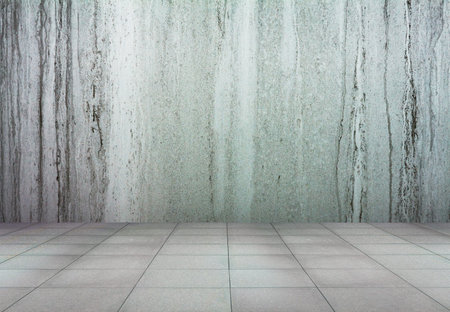 grunge metallic interior, urban background