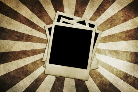 old photos on vintage backgroundの写真素材