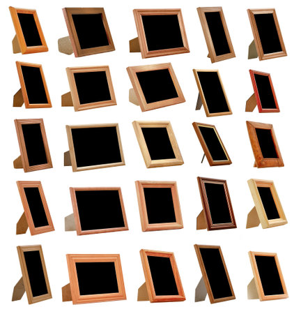 vintage frames set isolated on white background