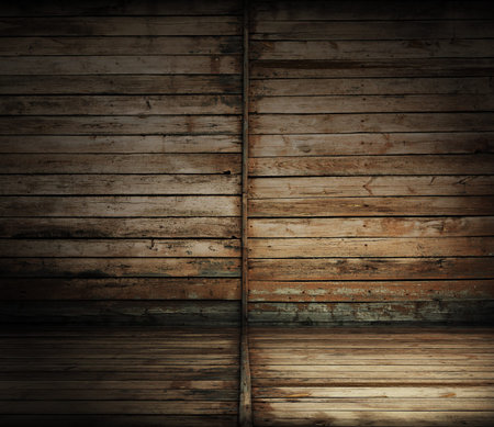 vintage wooden roomの写真素材