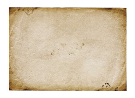 old paper isolated on white background 
の写真素材