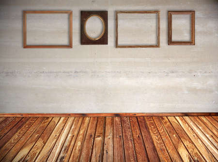 vintage paper on old wood textureの写真素材