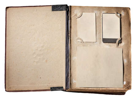 vintage photo album with grunge pagesの写真素材