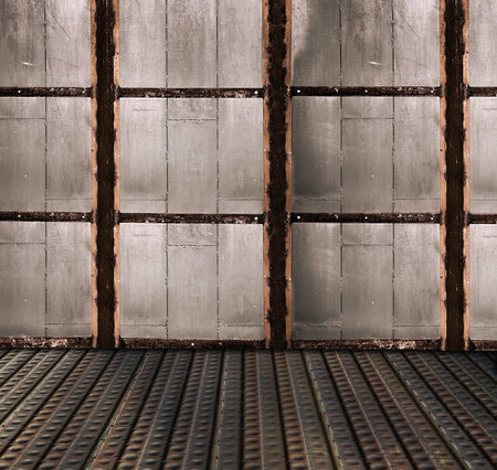 grunge industrial interior の写真素材