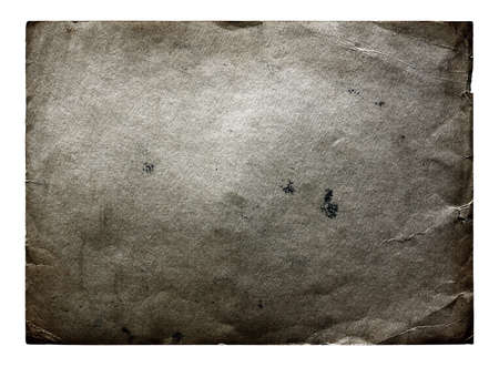 old paper isolated on white background with clipping pathの写真素材