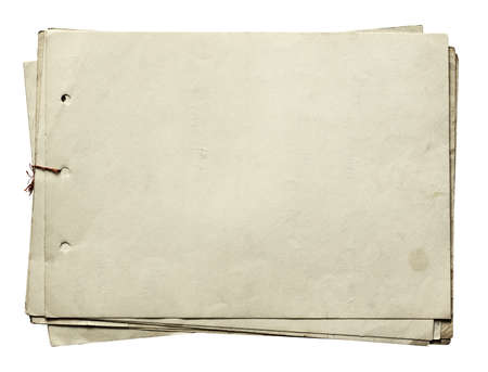 stack of old papers isolated on white background with clipping path
の写真素材