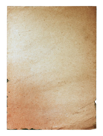 old paper isolated on white background with clipping pathの写真素材