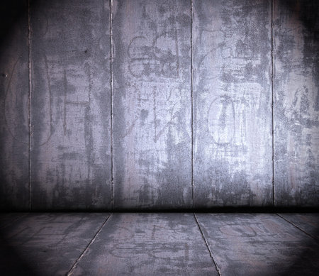 grunge metallicl interiorの写真素材