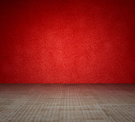 old red room with concrete walldの写真素材