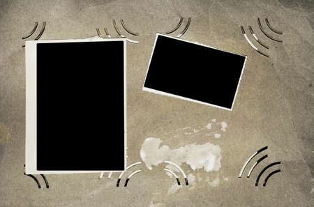 vintage photo album pageの写真素材