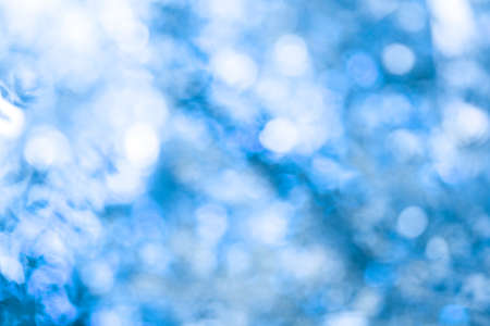 blue bokeh, bright winterの写真素材