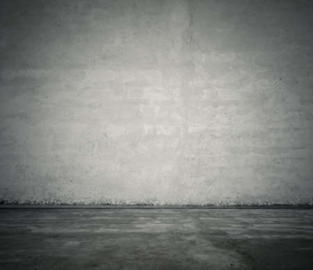 empty room with concrete wall, grey backgroundの写真素材