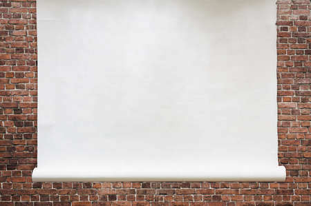 brick wall and paper background の写真素材