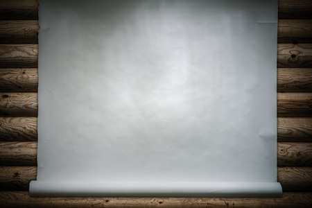 wooden wall and paper background の写真素材