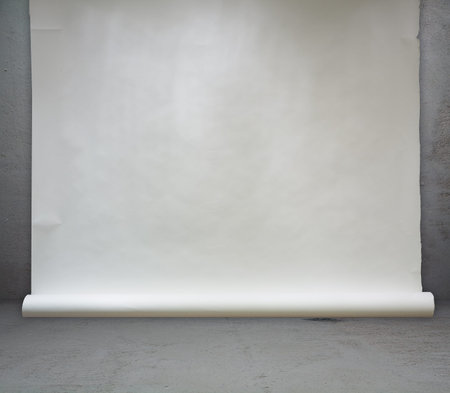 paper background on the wall in studio