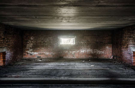 interior of an old abandoned unfinished building の写真素材