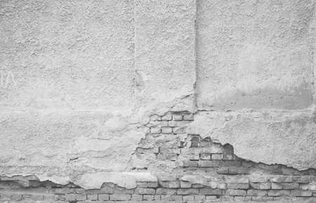 dirty brick wall, grungy grey textureの写真素材