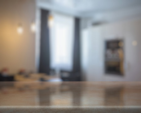 wooden table in the kitchen