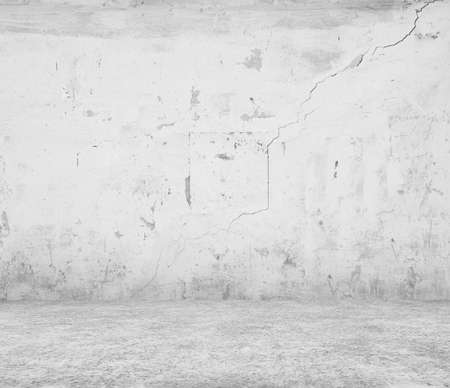 old empty room with concrete wall, grey interior backgroundの写真素材