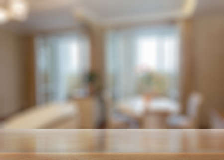 desk in the living roomの写真素材