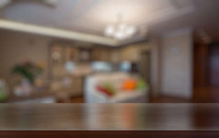 desk in the living roomの写真素材