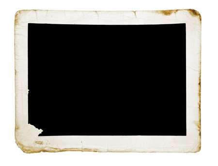vintage photograph isolated on white background の写真素材