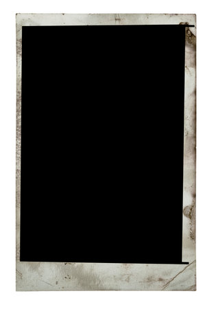 vintage photo isolated on whiteの写真素材