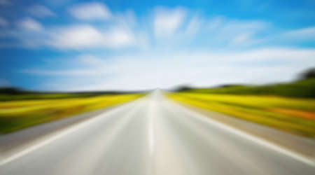 road in a fieldの写真素材