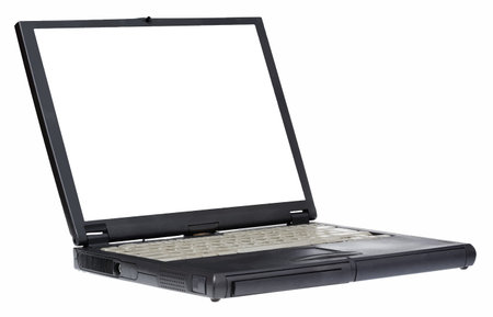 laptop on white background