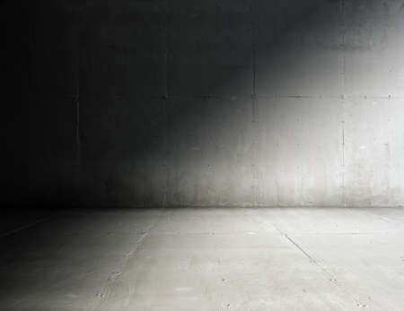 old grungy room with concrete wallの写真素材