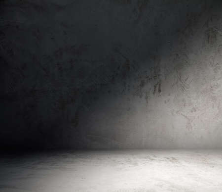 old grungy room with concrete wallの写真素材