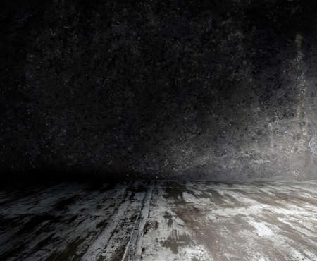 grunge metallic interior, urban backgroundの写真素材