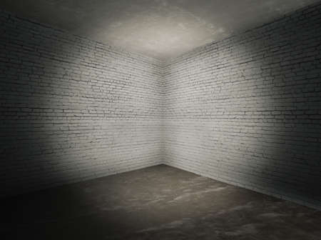 old room with brick wall, grungy backgroundの写真素材