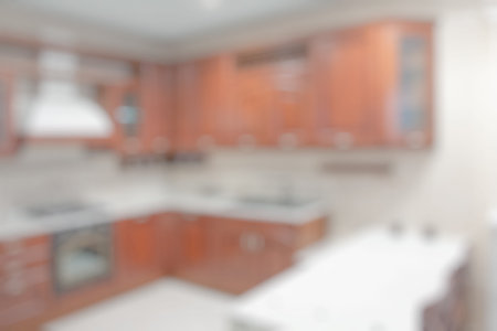 blurred background, defocused kitchenの写真素材