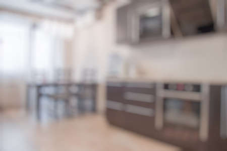 blurred background, defocused kitchenの写真素材