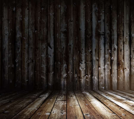 old wooden interior, grunge backgroundの写真素材