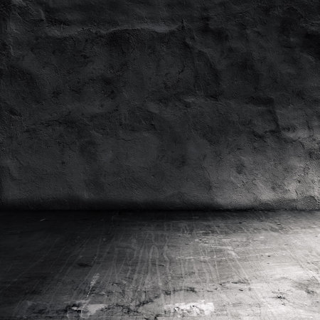old grungy room with concrete wallの写真素材