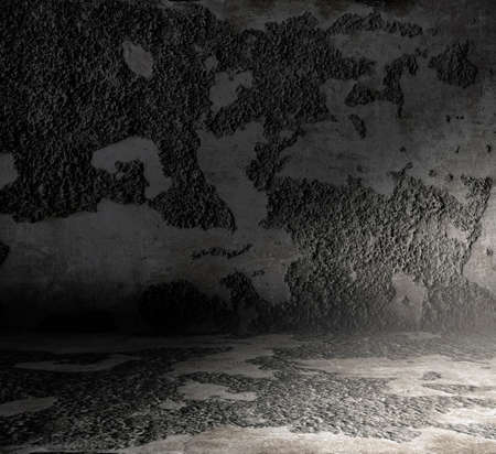 old grungy room with concrete wallの写真素材