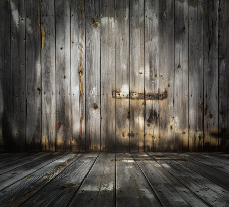 old wooden interior, grunge background