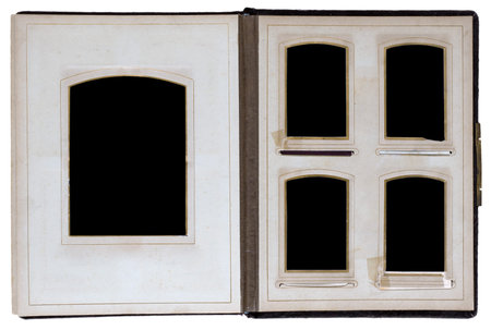 old photo album isolated on white background