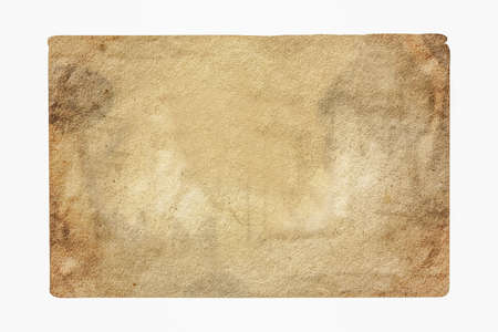 old paper isolated on white background with clipping pathの写真素材