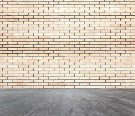 empty interior with brick wallの写真素材