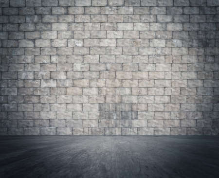 empty interior with brick wallの写真素材