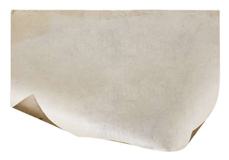 old paper isolated on white background with clipping pathの写真素材