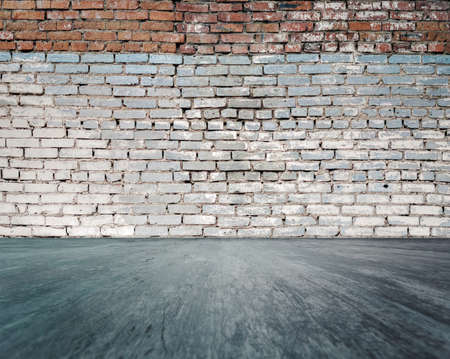 empty interior with brick wallの写真素材