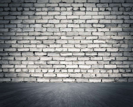 empty interior with brick wallの写真素材